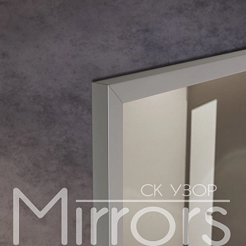 Зеркало в раме металлической с подсветкой Angle frame grey